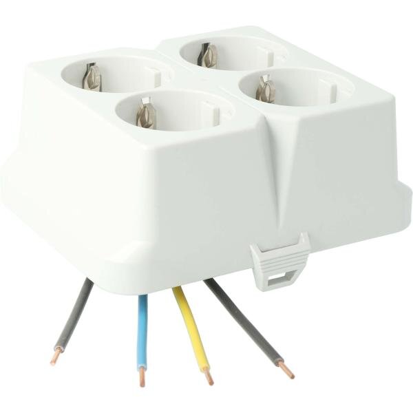 Kaiser Frontteil Steckbar AK2 4xSchuko grau I:4 H07V-U