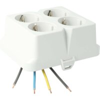 Kaiser Frontteil Steckbar AK2 4xSchuko grau I:4 H07V-U