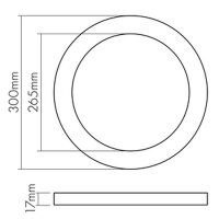 nobile LED-Einbauleuchte LB24 Multi Panel 300R IP44 ws 24W SCCT n.dim