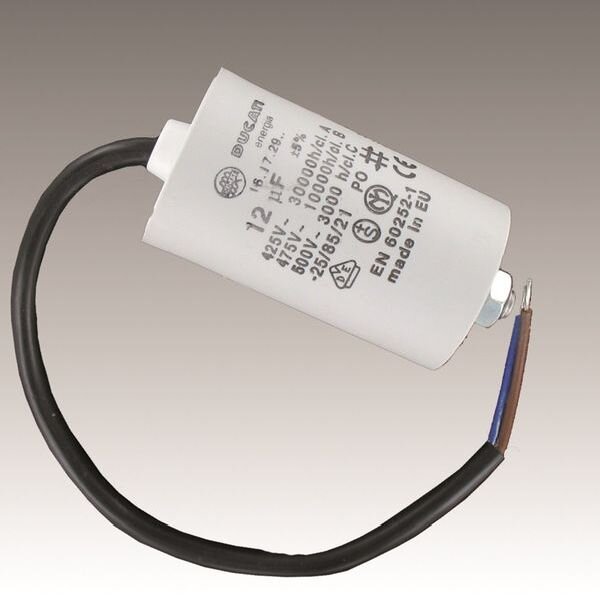Schaum Motorkondensator 36x58mm 8µf axiale AL 250mm