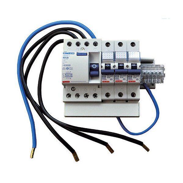 Gewiss Zähler-Abgangs-Kit GW96080 RCD/LS komplett verdrahtet