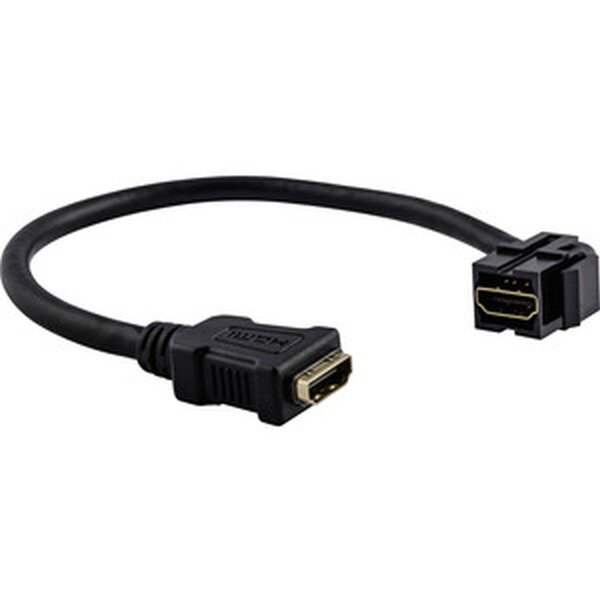 Merten HDMI-Keystone MEG4583-0002 mit Kabelpeitsche schwarz