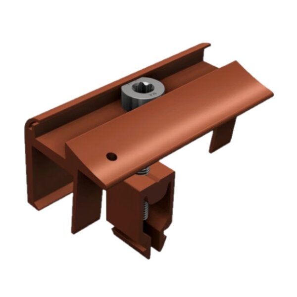 Solar Fabrik SF Endklemme RAL8011 orange SL-Rack 30mm