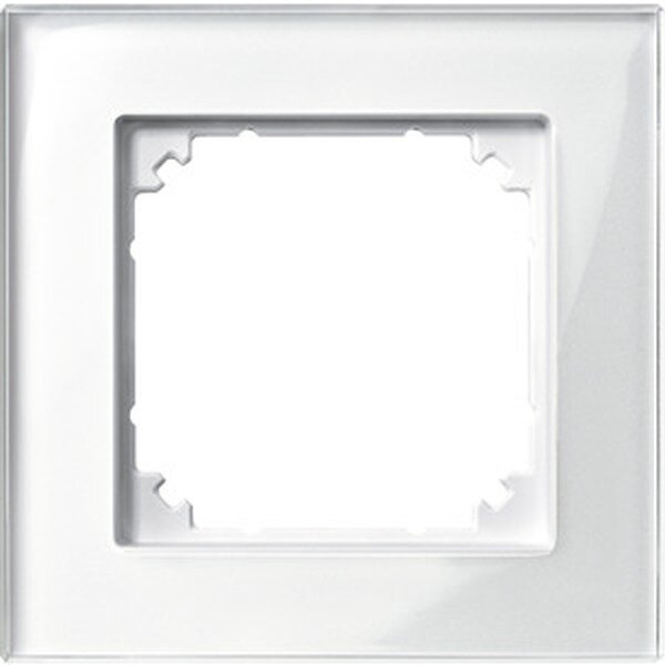 Merten Echtglasrahmen 489119 1fach brillantweiss