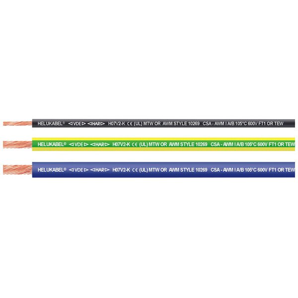 Helukabel PVC-Schleppkettenleitung Eca FÜNFNORM H05V2-K 1qmm 18AWG dbl 2000m