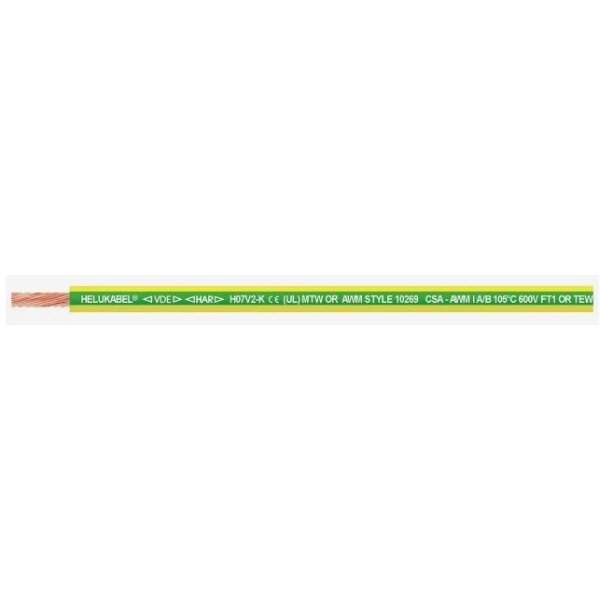 Helukabel PVC-Schleppkettenleitung Eca FÜNFNORM H07V2-K 6qmm 10AWG gr-ge 700m