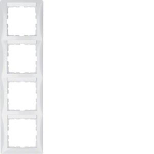 Berker Rahmen 10148919 4fach senk S.1 polarweiss gl