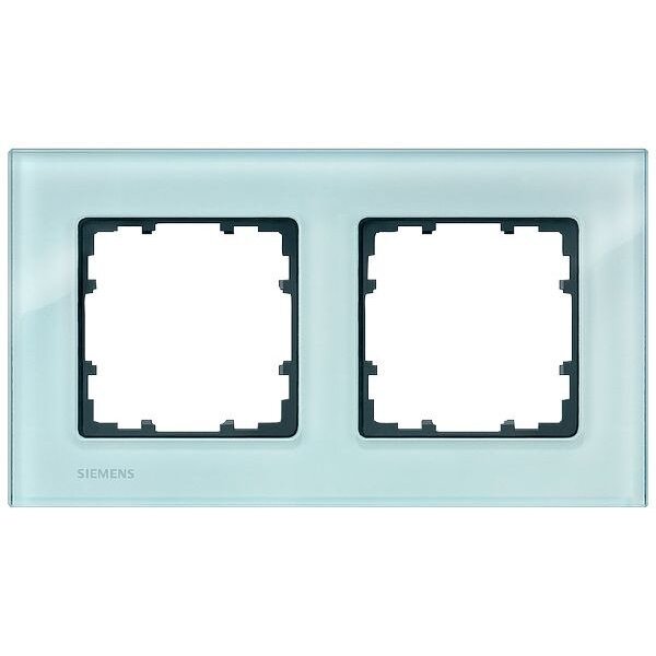 Siemens Rahmen 5TG1202 2fach Echtmaterial Glas