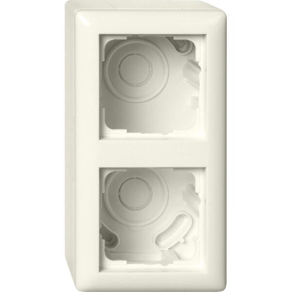GIRA Aufputzgehäuse 106201 2f.+Rahmen Standard 55 cremeweiß
