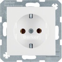 Berker Steckdose SCHUKO 41438989 polarweiss glänzend