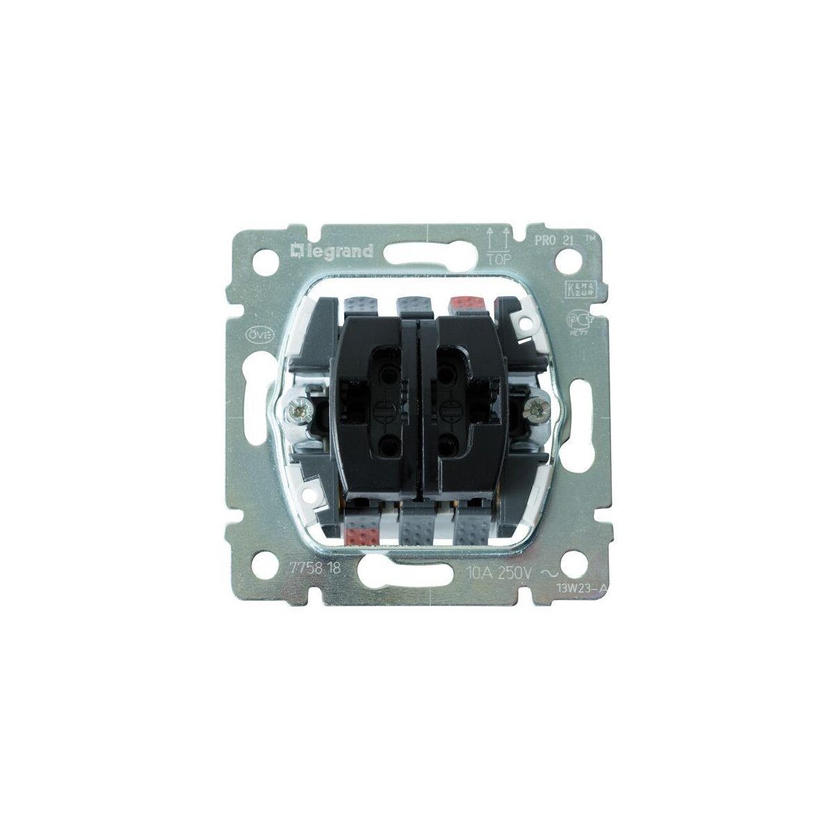 Legrand 775822 Pro21 - Interruttore Deviatore 2P Per Impianti Elettrici, Materiale ABS, Colore Bianco