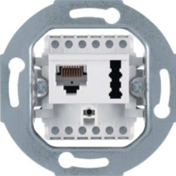 Berker UAE/TAE-Steckdose 458809 UAE8(6)/TAE6F+N polarweiss