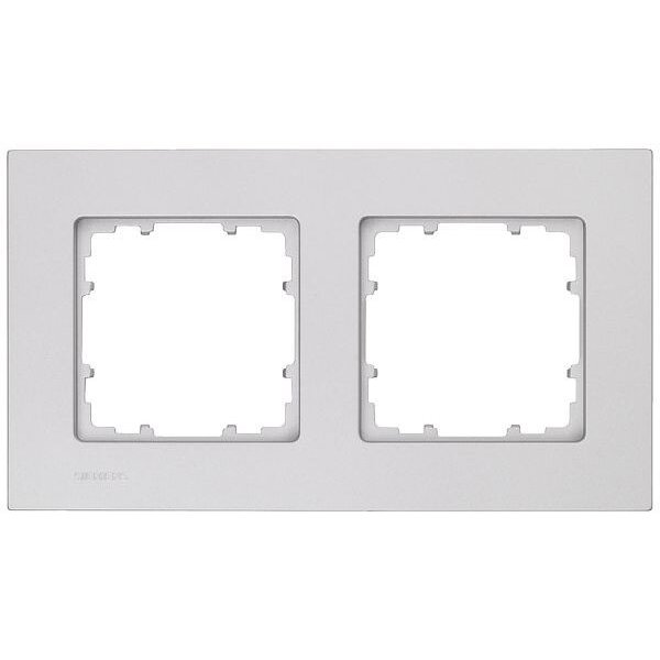 Siemens Rahmen 5TG1112-1 2fach alu-metallic 161x90mm