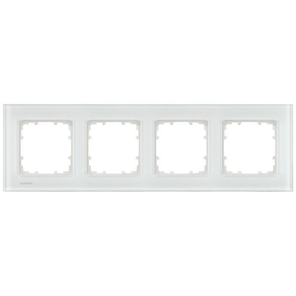 Siemens Rahmen 5TG1204-1 4fach Glas weiss