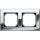 Merten Metallrahmen 475239 2fach chrom