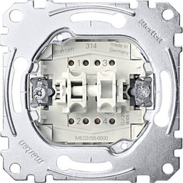 Merten Doppeltastereinsatz MEG3155-0000 2 Schl. 1polig 10A AC250V