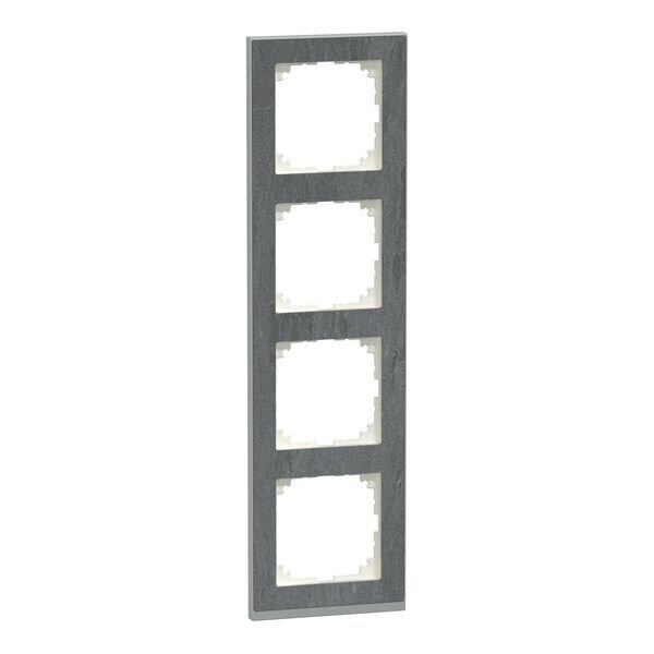 Merten Rahmen MEG4040-3669 4fach schiefer/aluminium