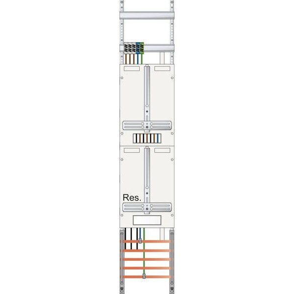 ABN Zählerfeld 3Pkt 1Z/1R mit Klemmstein/Kanal 5polig