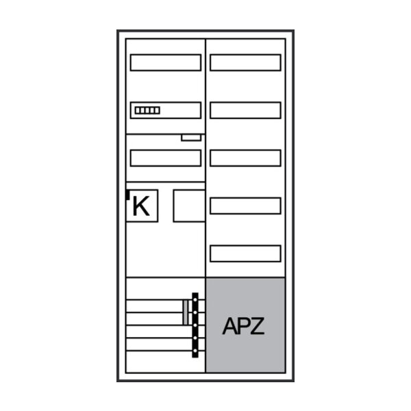 Hager Komplettschrank ZB32SEA15 1ZP BKE-I 1100mm 2feldr. 5p.