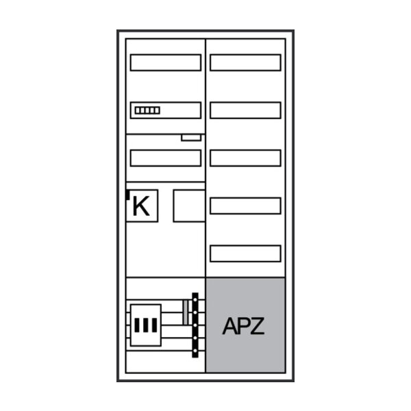 Hager Komplettschrank ZB32SEA15A 1ZP BKE-I 1100mm 2feldr. 5p.