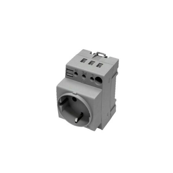 Rittal Steckdose 250V 16A grau Schuko CEE 7/4 PK= 2 Stck